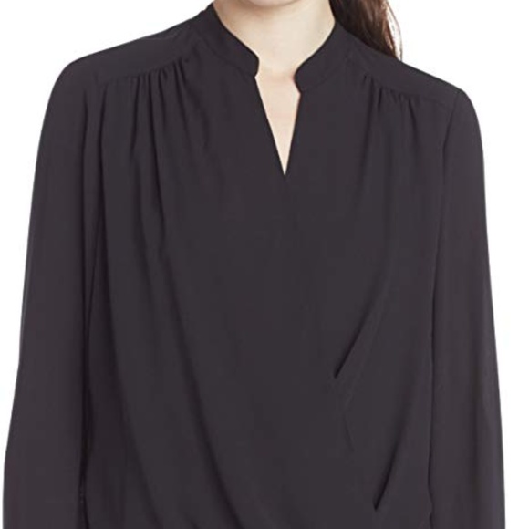 bcbgmaxazria jaklyn draped front blouse